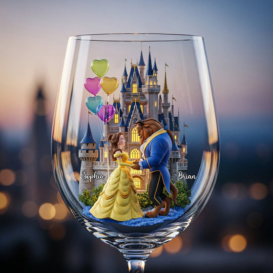 You And Me We Got This - Personalized Mouse Wine Glass With Long Stem