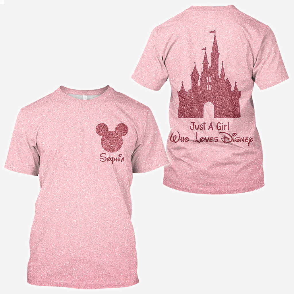 Sparkling Magical Castle - Personalized Mouse All Over Shirt