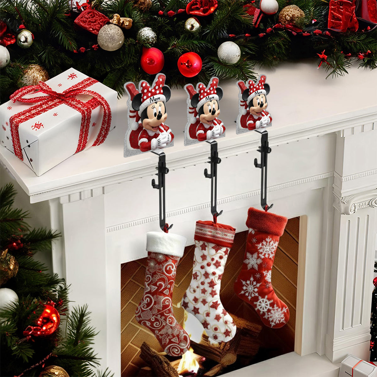Magical Christmas - Personalized Mouse Shaped Stocking Hanger