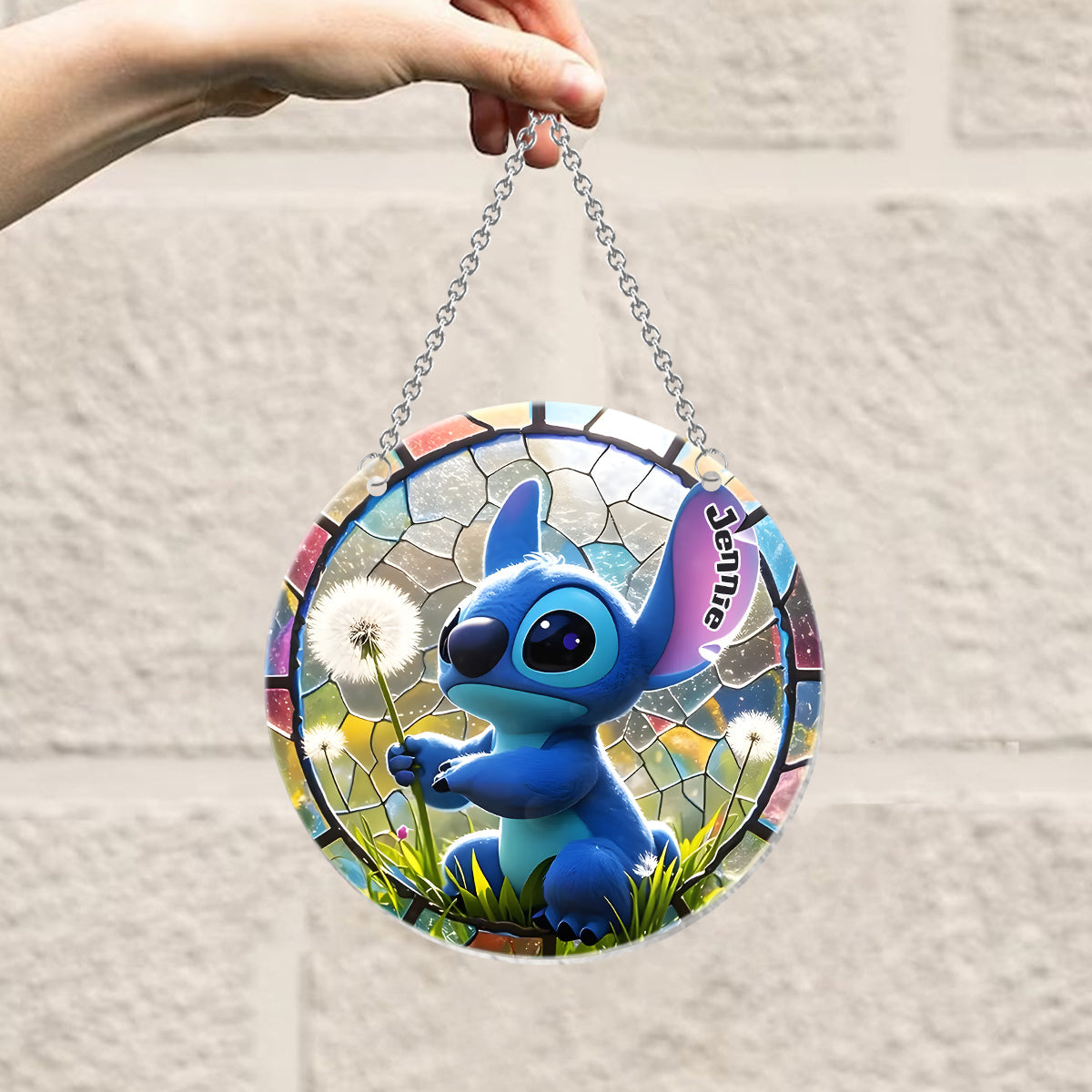 Dandelion Dreams - Personalized Ohana Window Hanging Suncatcher Ornament
