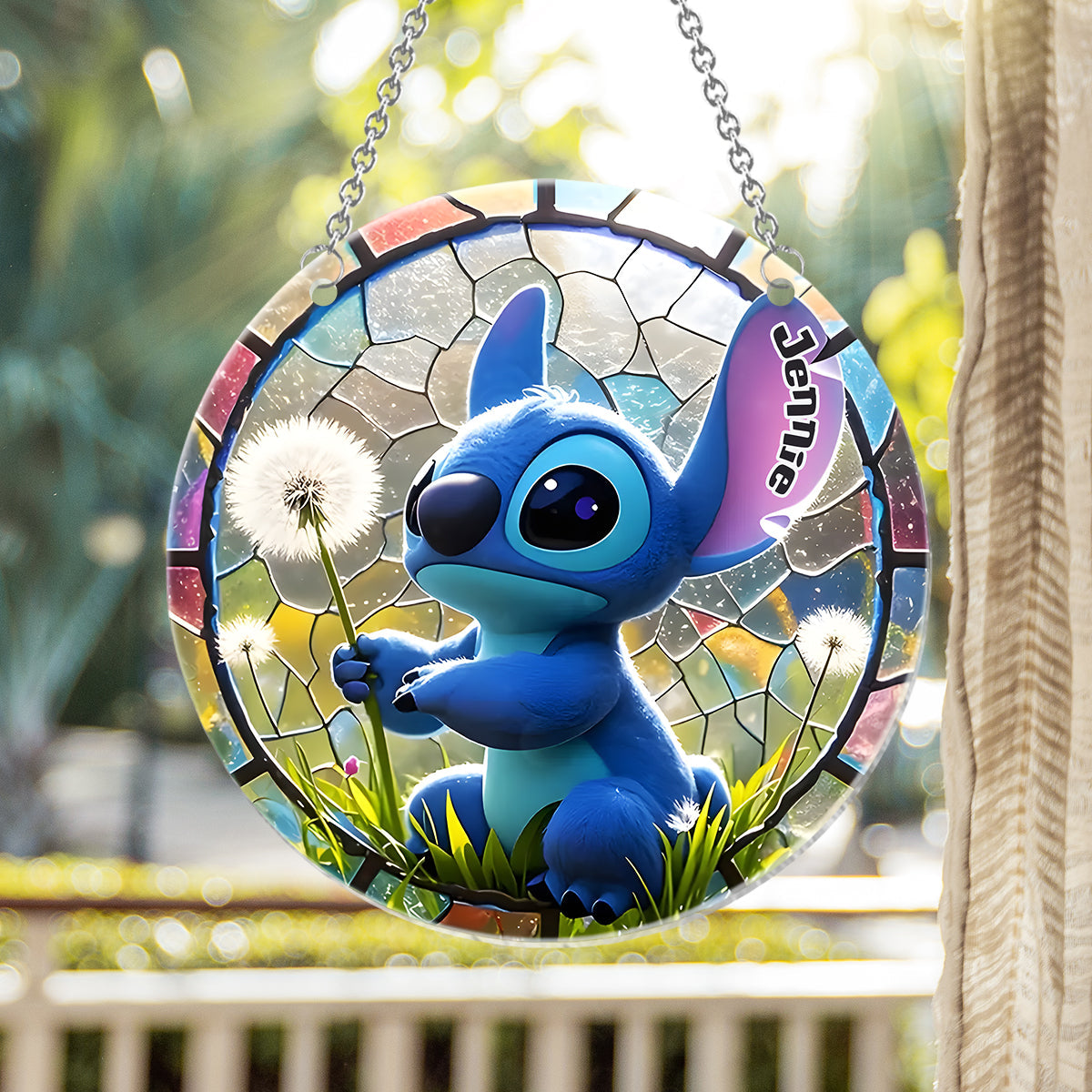 Dandelion Dreams - Personalized Ohana Window Hanging Suncatcher Ornament