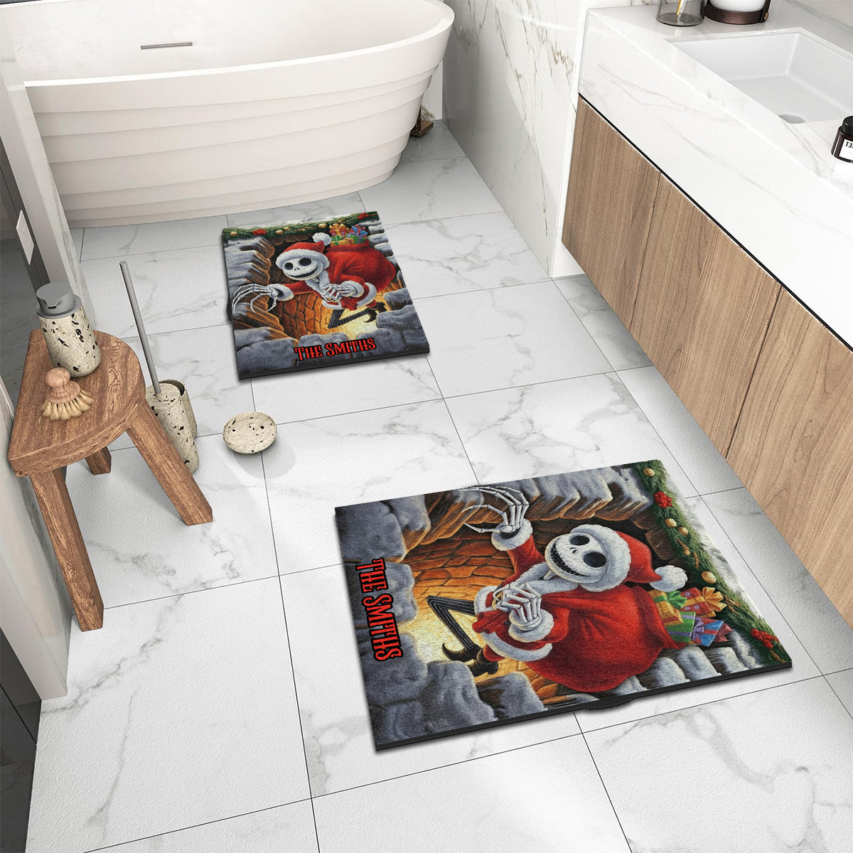 Merry Christmas - Personalized Nightmare Non-Slip Tufted Rug