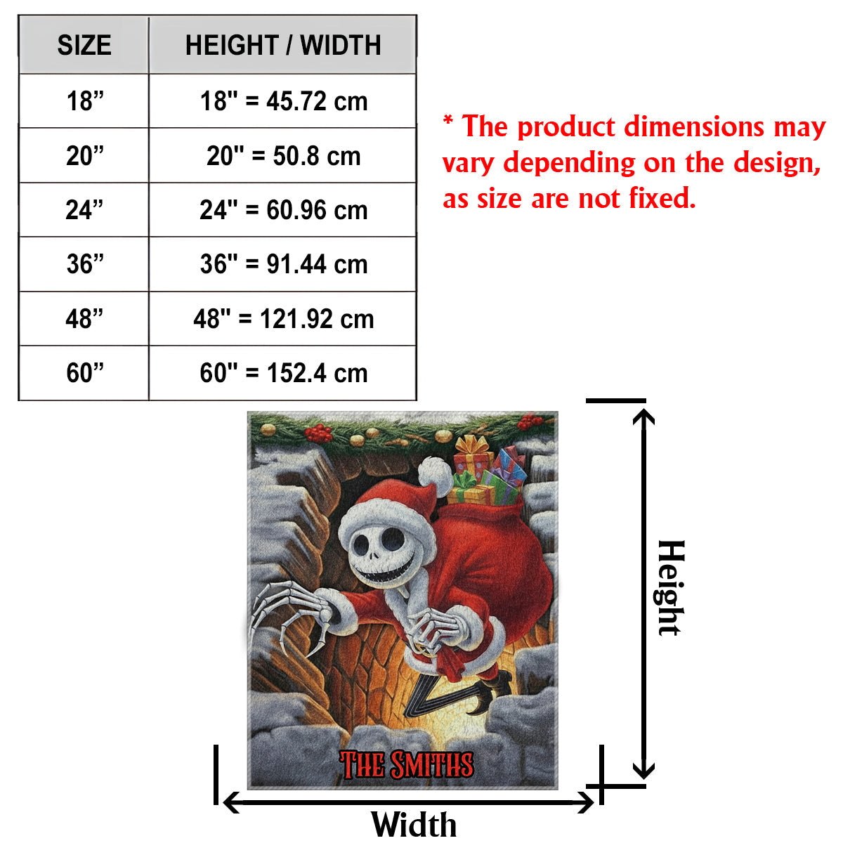 Merry Christmas - Personalized Nightmare Non-Slip Tufted Rug