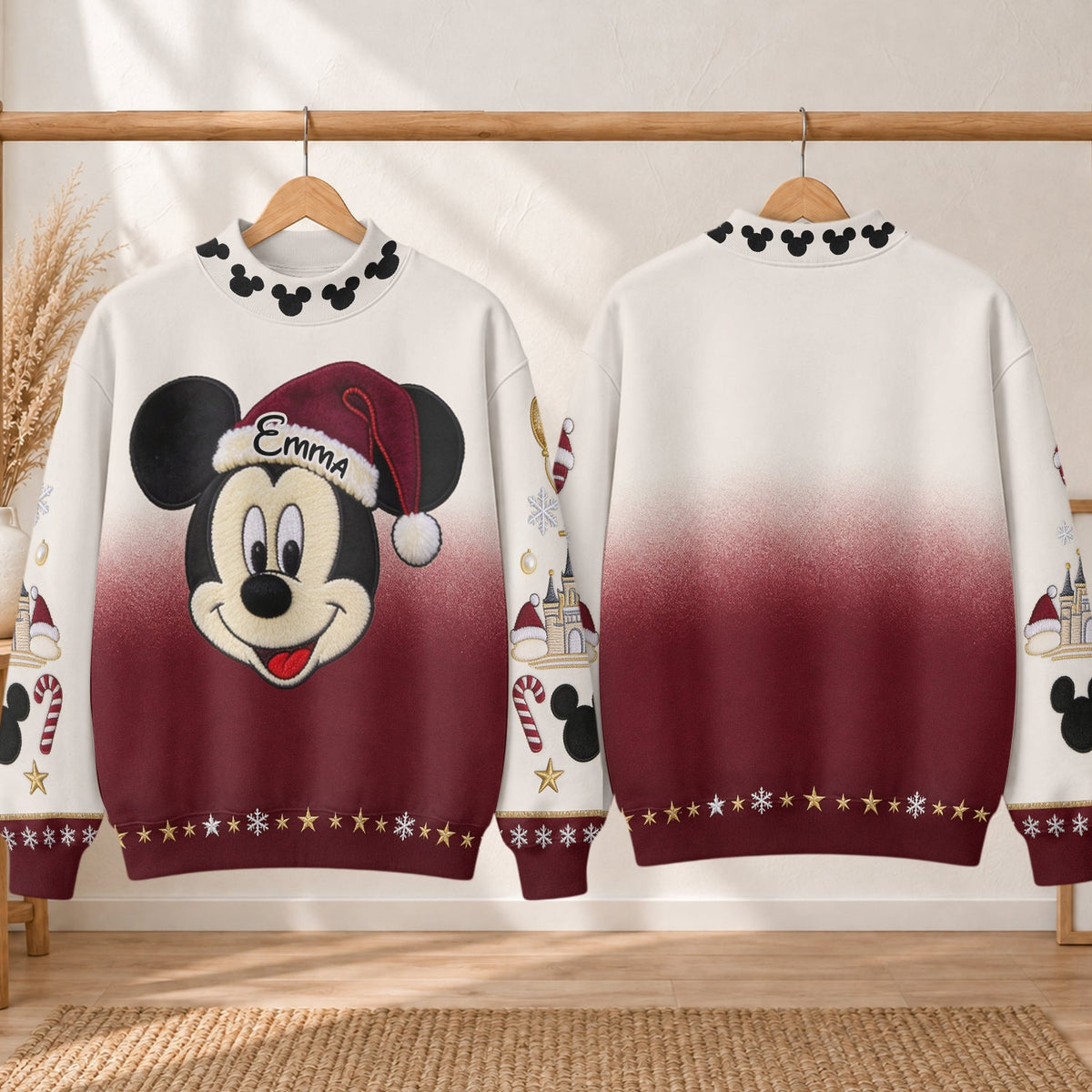Magical Christmas - Personalized Mouse Mock Neck Sweatshirt