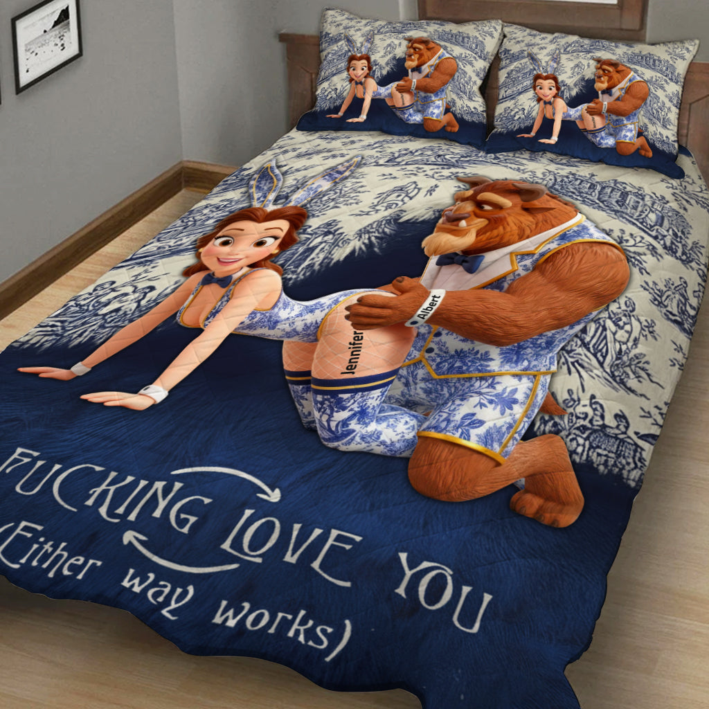 I Love You - Personalized Mouse Quilt Set