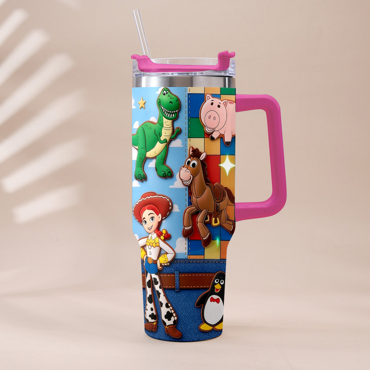 Galaxy And Western Buddy Toy - Personalized Toy Story Tumbler With Plush Charm
