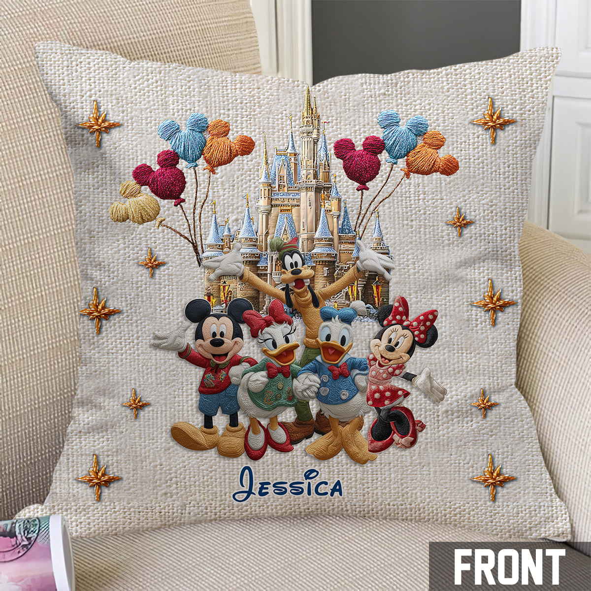 Friends - Personalized Mouse Throw Pillow