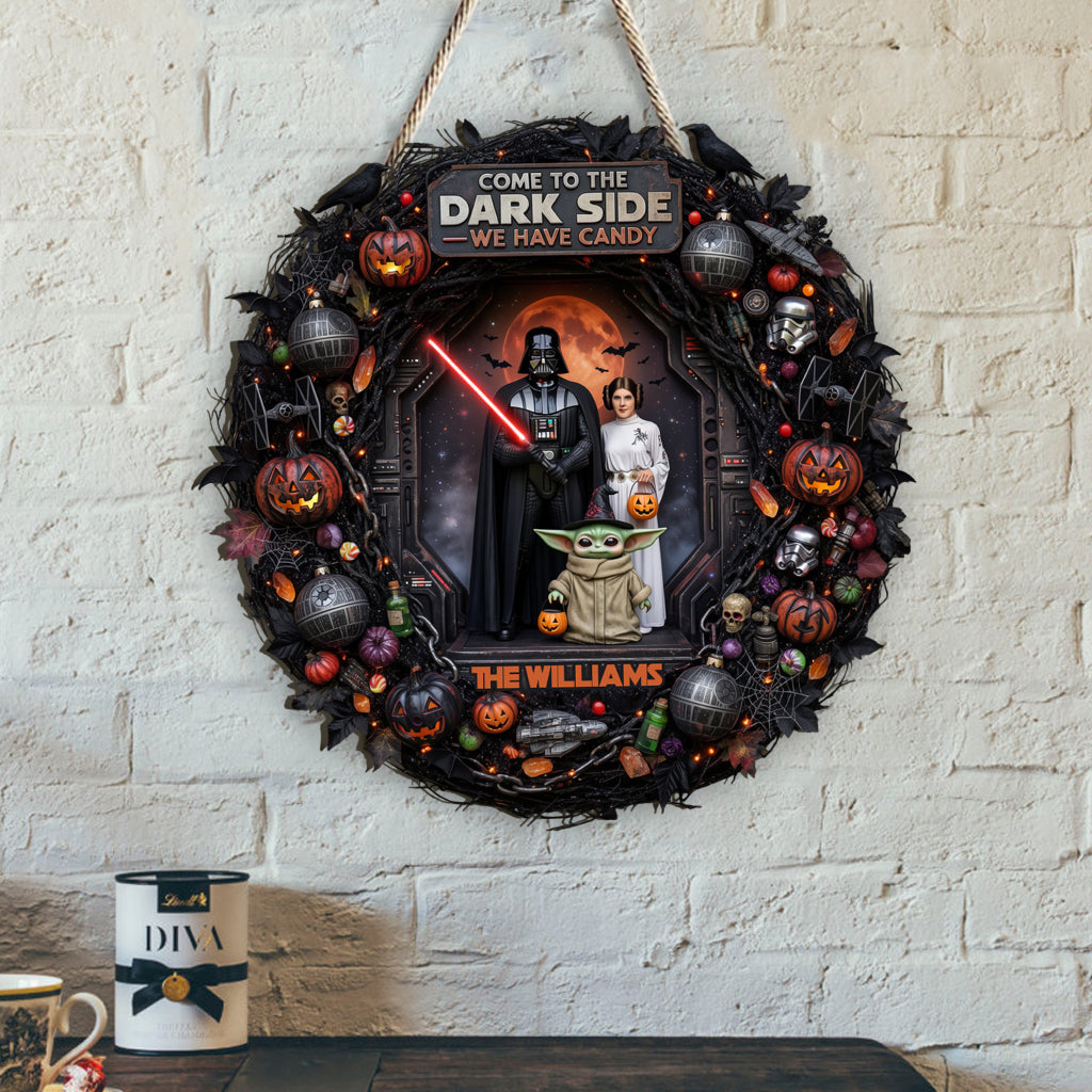 Welcome To The Dark Side - Personalized The Force Custom Shaped Wood Sign