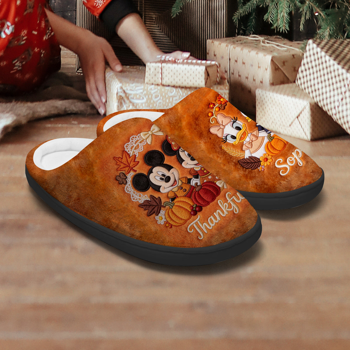 Thanksgiving - Personalized Mouse Slippers