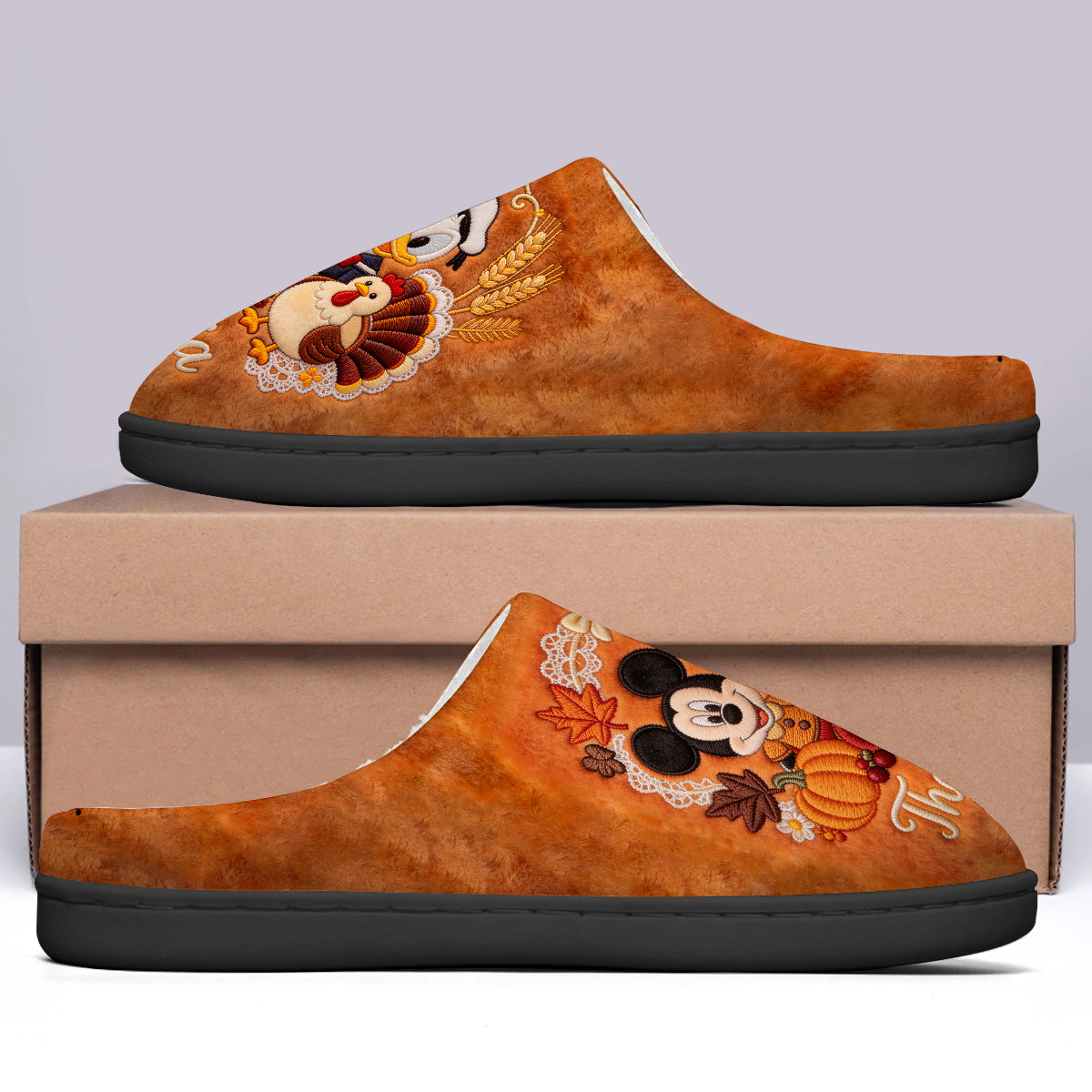 Thanksgiving - Personalized Mouse Slippers