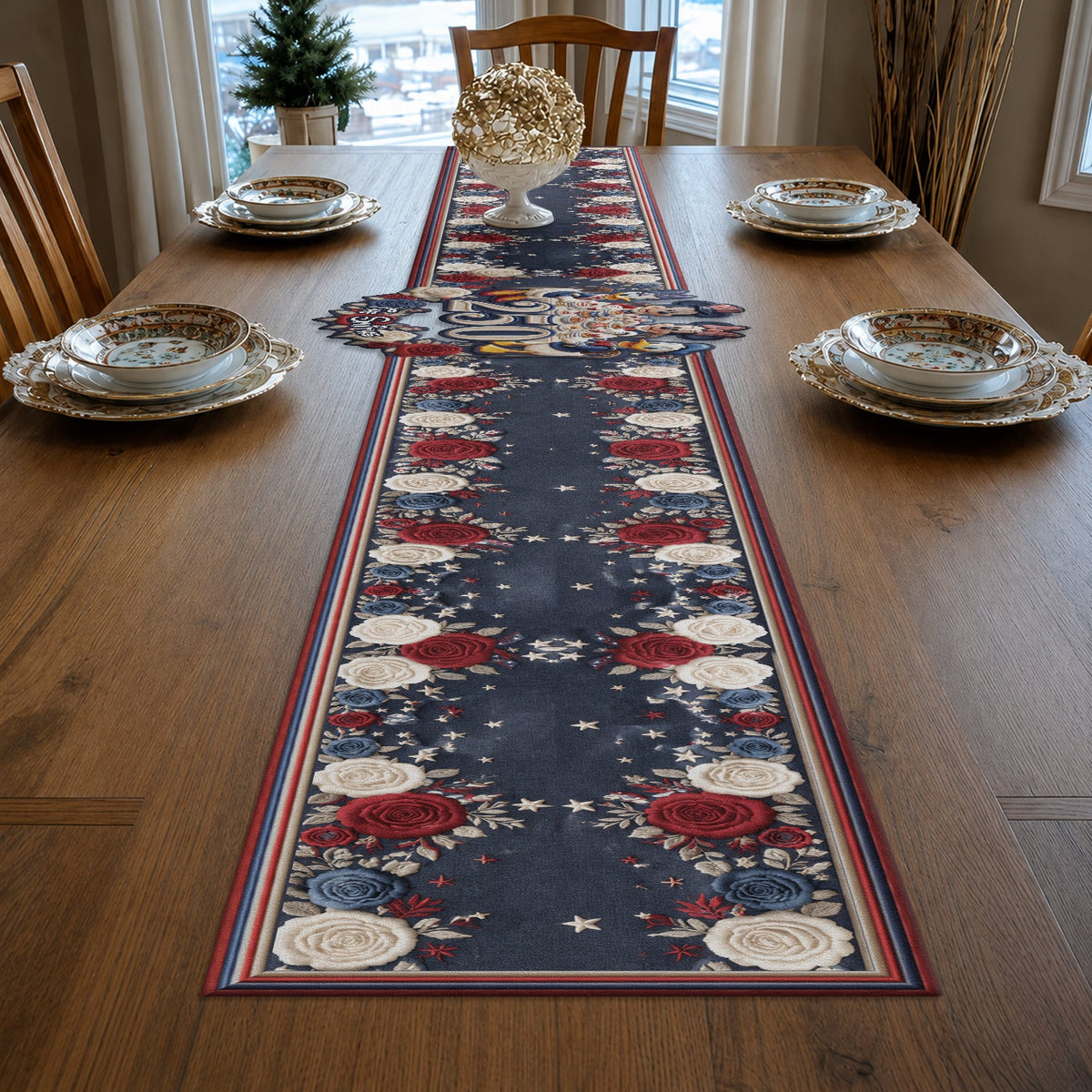 250 Years Table Decoration - Personalized Mouse Custom Shape Table Runner