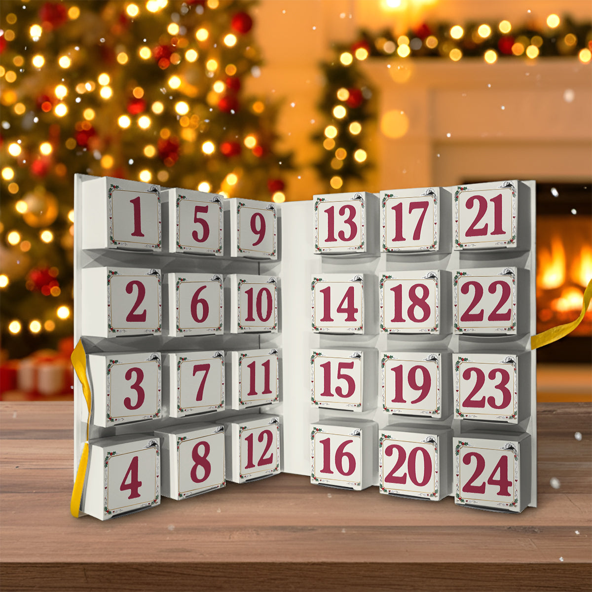 A Christmas Love Story - Personalized Nightmare Folded Advent Calendar With Ornaments