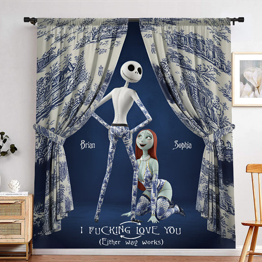 I Love You - Personalized Nightmare Blackout Window Curtain/ Drapes Set