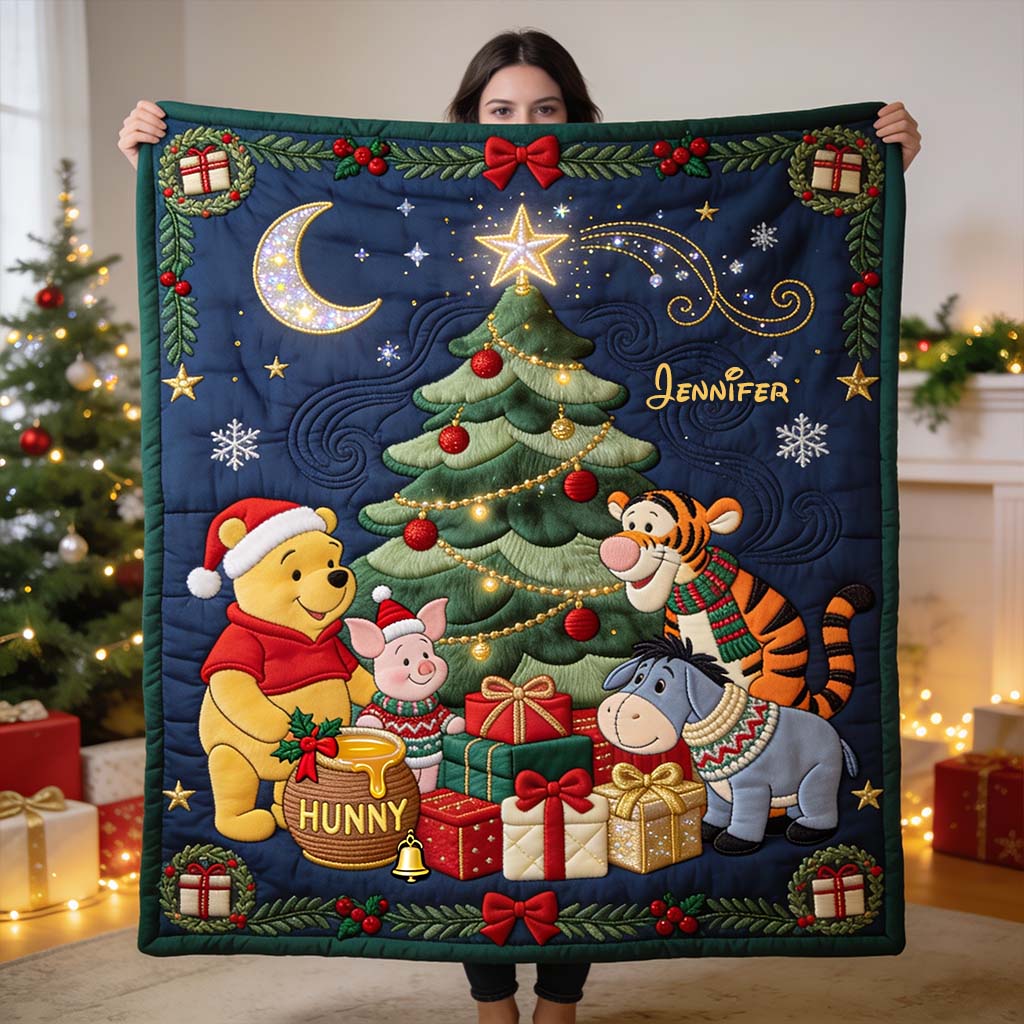 Magical Season - Personalized Yellow Bear Blanket