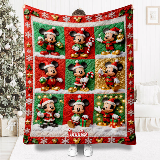Magical Christmas - Personalized Mouse Blanket