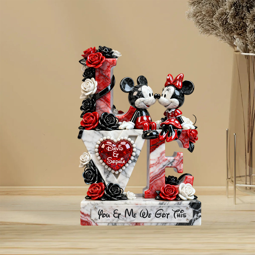 You And Me We Got This - Personalized Mouse Custom Shaped Acrylic Plaque