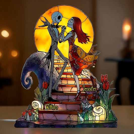 Nightmare Couple Halloween - Personalized Nightmare Acrylic LED Night Light