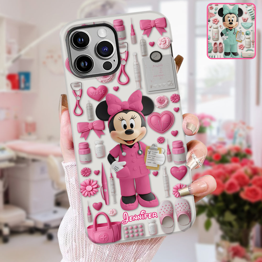 Nursing Is A Work Of Heart - Personalized Nurse Full Print Phone Case