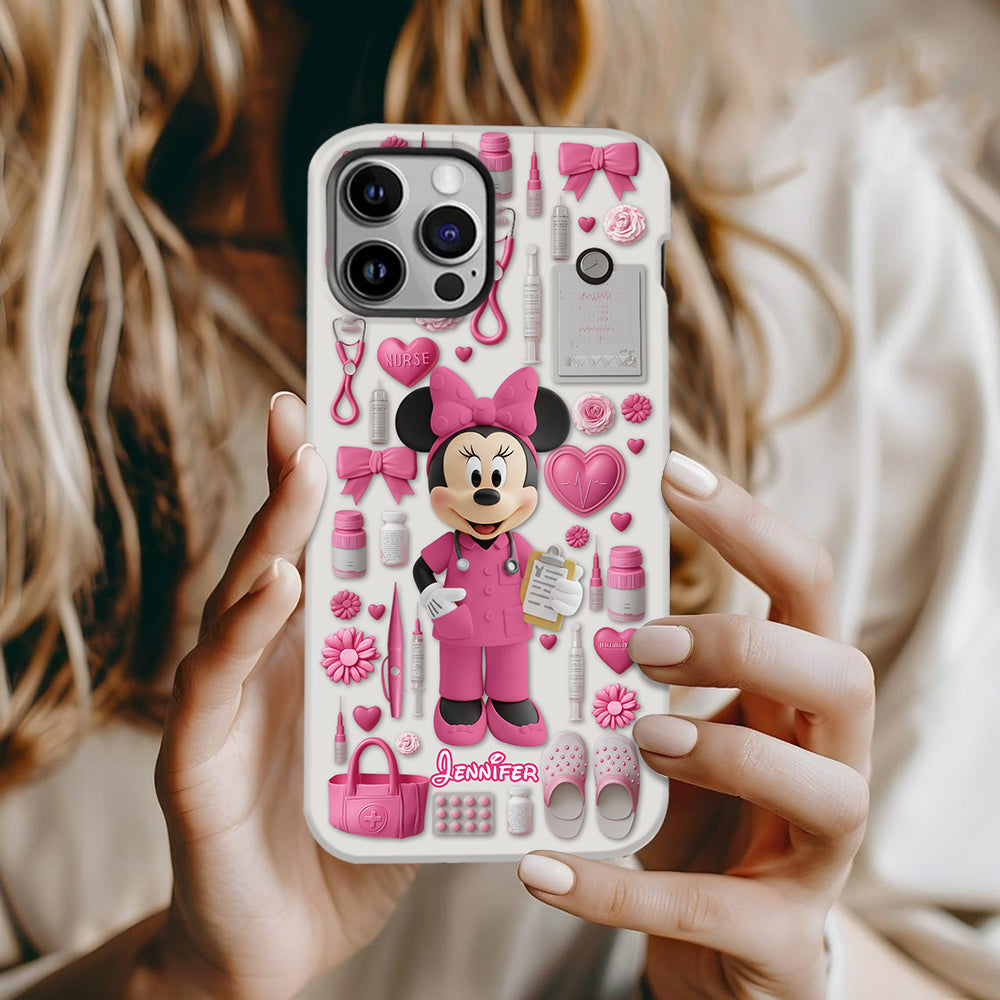 Nursing Is A Work Of Heart - Personalized Nurse Full Print Phone Case