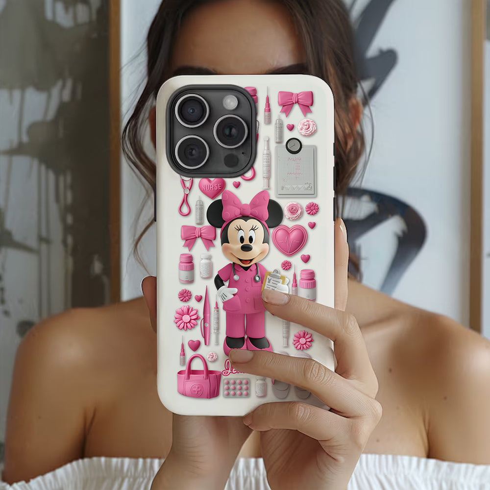 Nursing Is A Work Of Heart - Personalized Nurse Full Print Phone Case