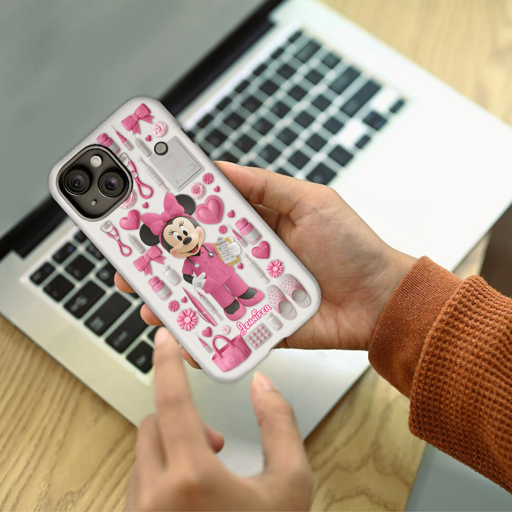 Nursing Is A Work Of Heart - Personalized Nurse Full Print Phone Case