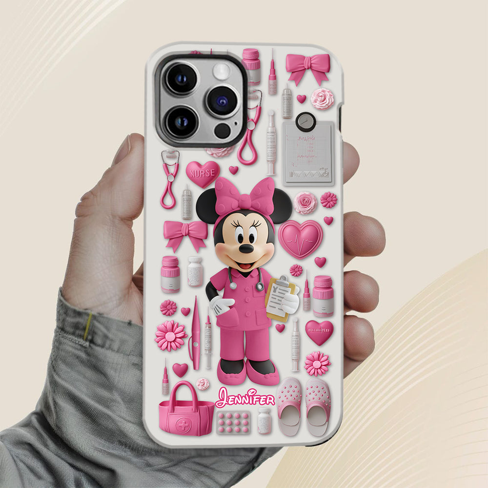Nursing Is A Work Of Heart - Personalized Nurse Full Print Phone Case