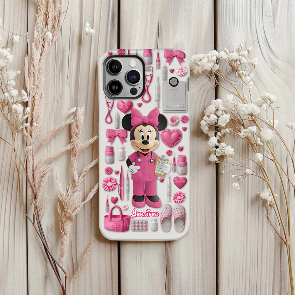 Nursing Is A Work Of Heart - Personalized Nurse Full Print Phone Case