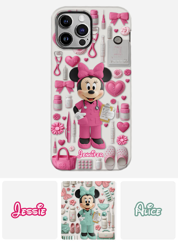 Nursing Is A Work Of Heart - Personalized Nurse Full Print Phone Case