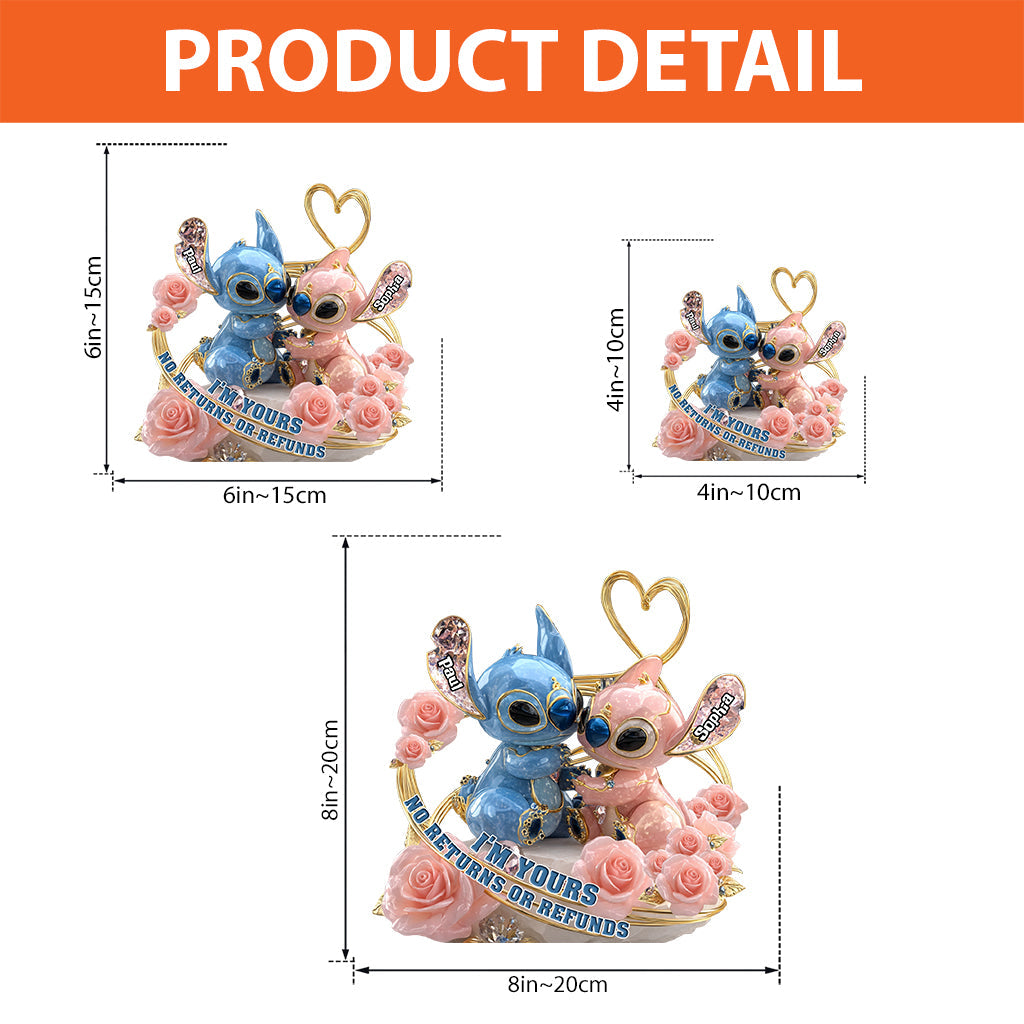 I'm Yours No Returns Or Refunds - Personalized Ohana Custom Shaped Acrylic Plaque