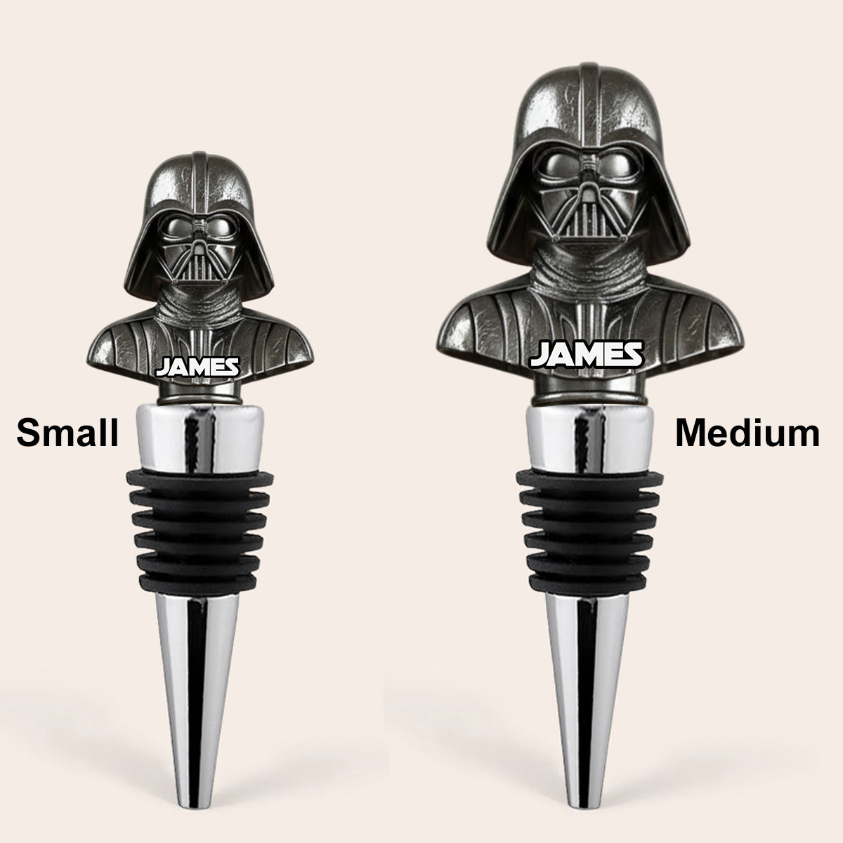 The Black Armored Commander - Personalized The Force Bottle Stopper
