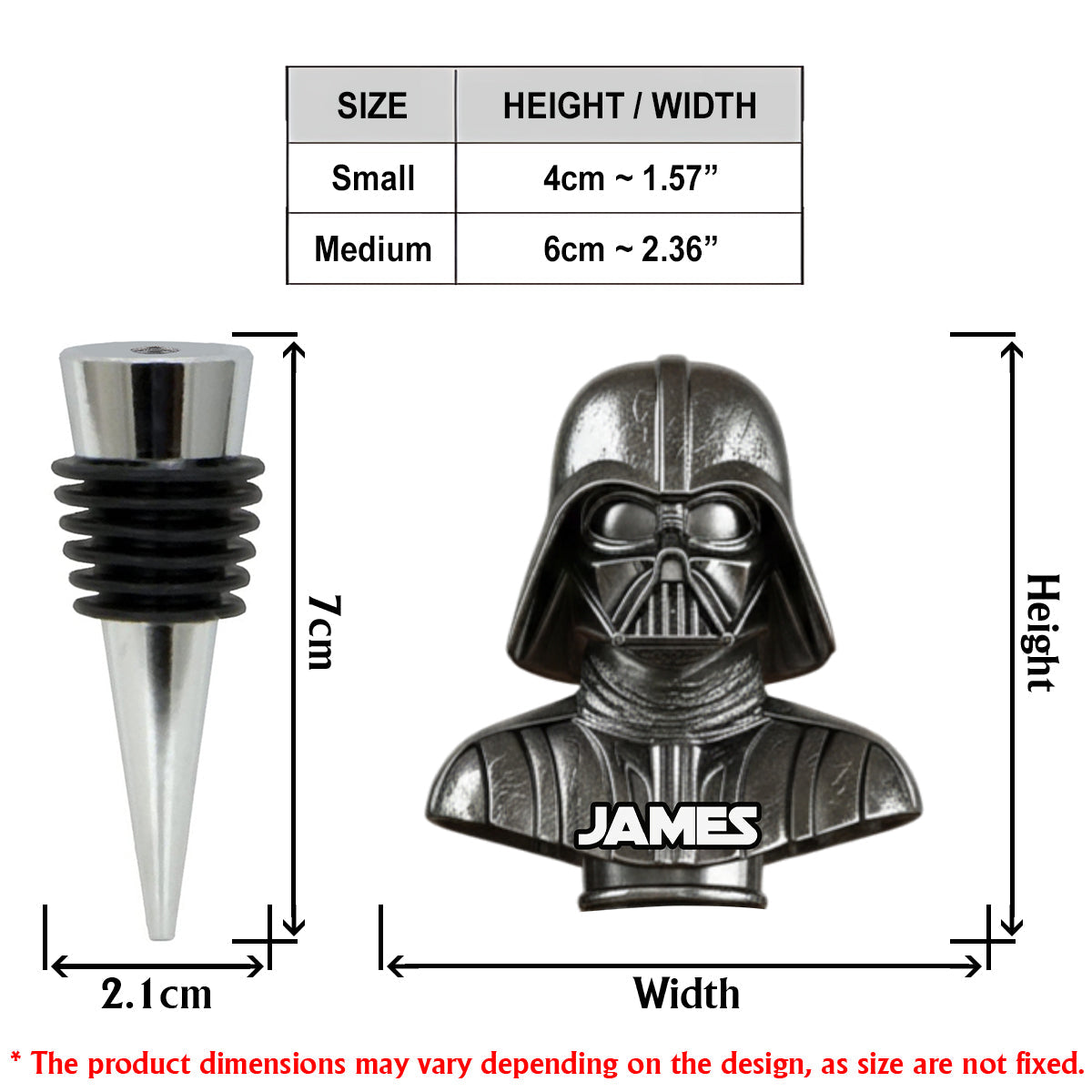 The Black Armored Commander - Personalized The Force Bottle Stopper