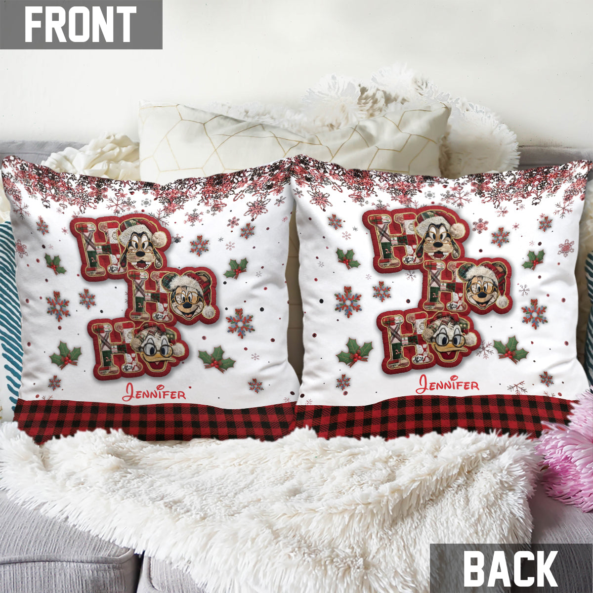 Cartoon Mouse - Personalized Mouse Throw Pillow