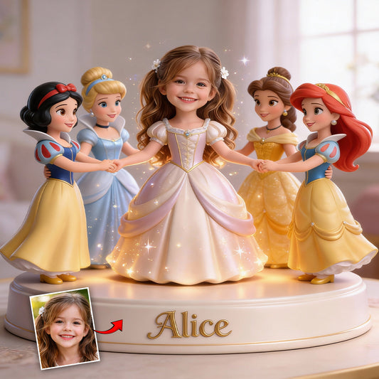 Custom Any Photo Magical Princess Friends - Personalized Princesses Custom Shaped Acrylic Plaque