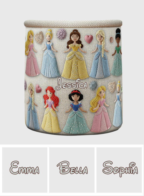 Magical Princesses Perfect Gift For Kids - Personalized Princesses Storage Basket