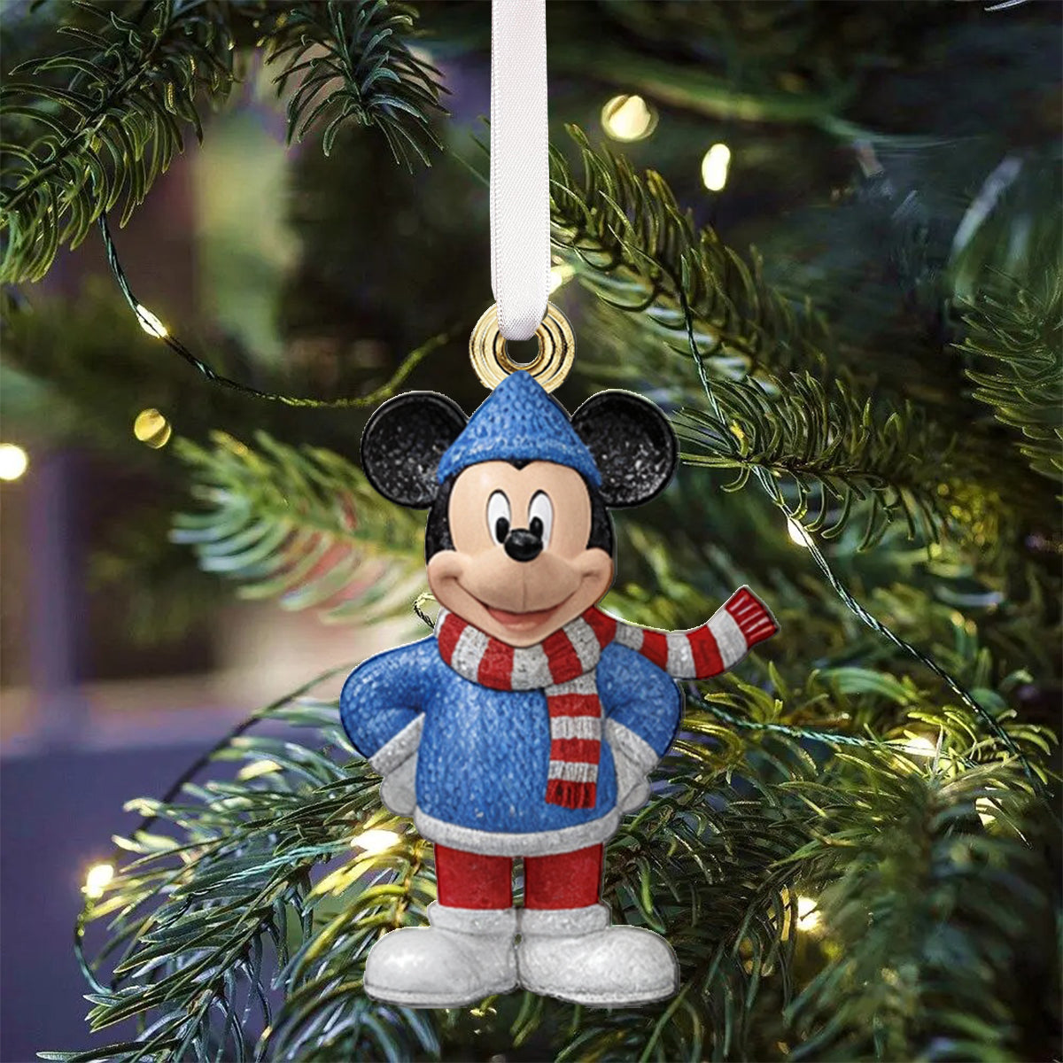 Magical Over The Year - Personalized Mouse Folded Advent Calendar With Ornaments