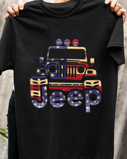 American Flag Car T-shirt and Hoodie 0523