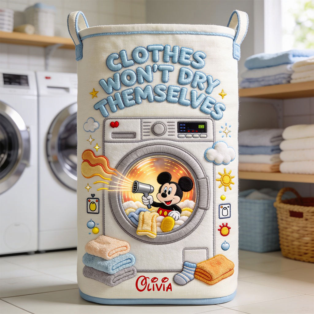 Clothes Won't Dry Themselves - Personalized Mouse Storage Basket