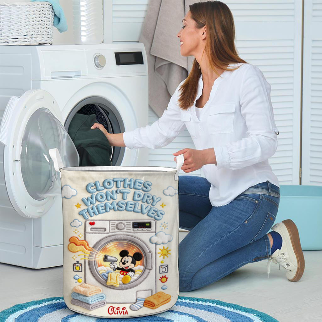 Clothes Won't Dry Themselves - Personalized Mouse Storage Basket