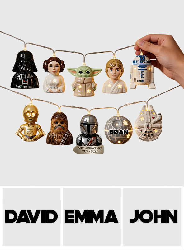 50th Anniversary - Personalized The Force String Lights