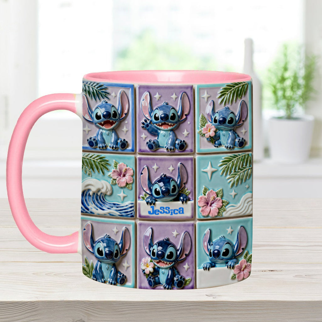 Blue Ohana - Personalized Ohana Accent Mug