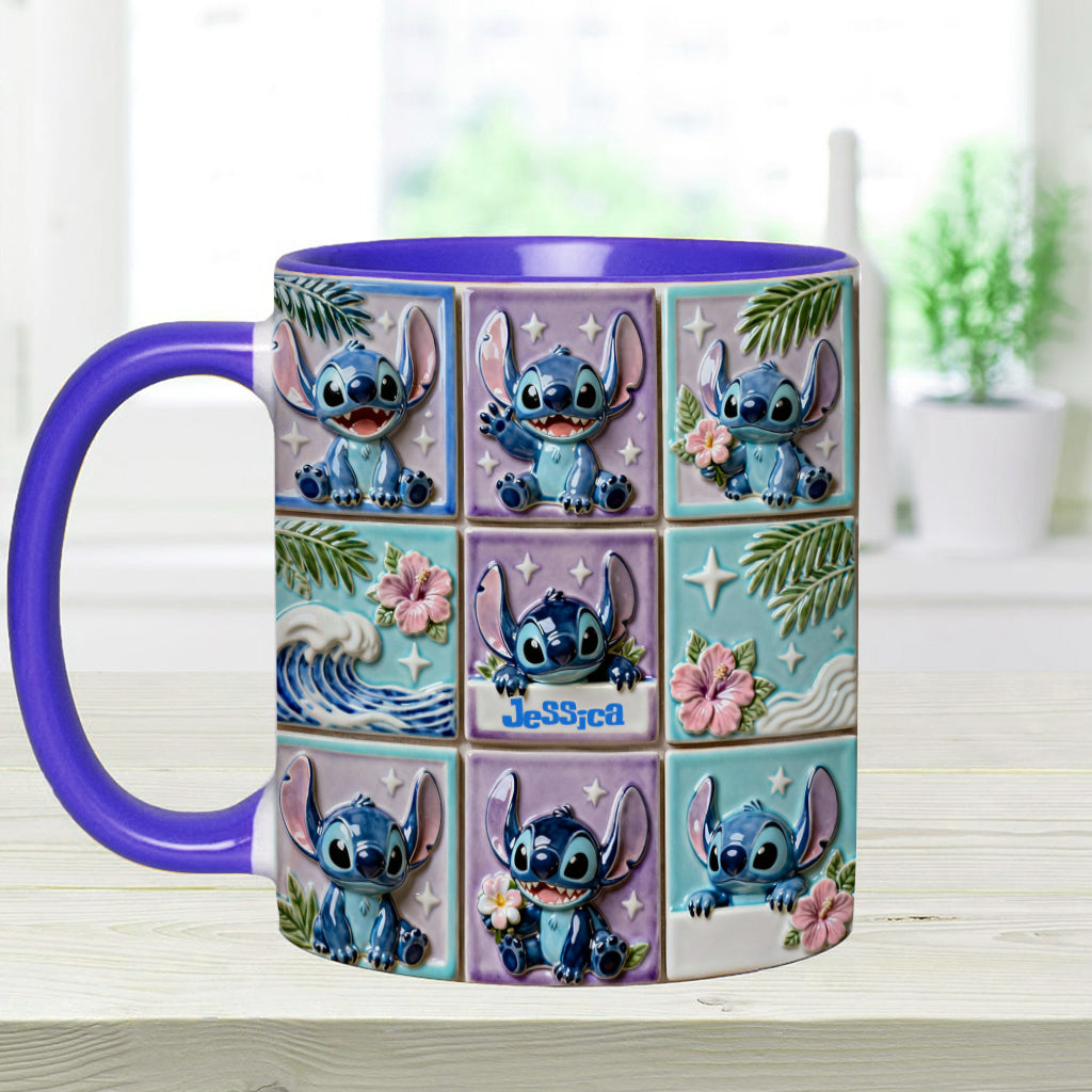 Blue Ohana - Personalized Ohana Accent Mug