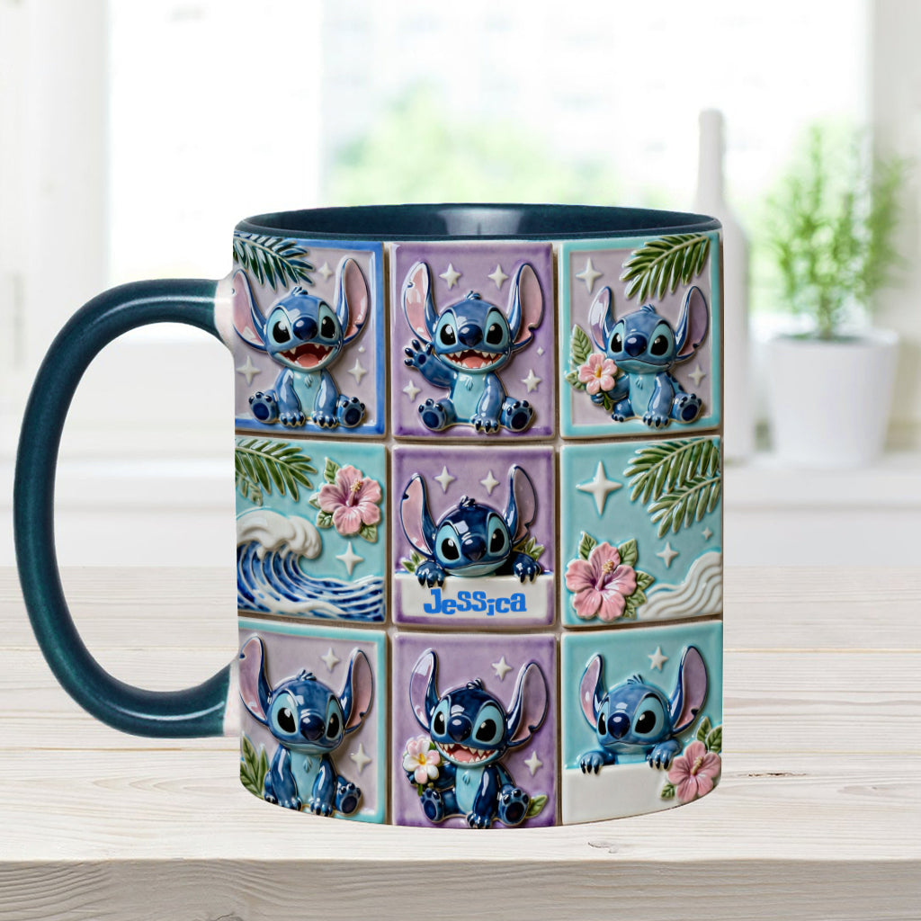 Blue Ohana - Personalized Ohana Accent Mug
