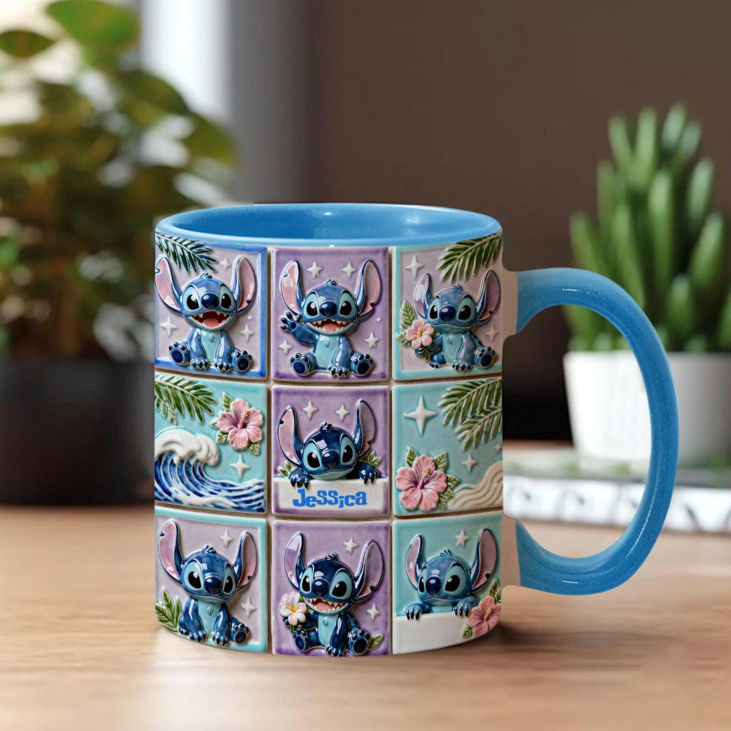 Blue Ohana - Personalized Ohana Accent Mug