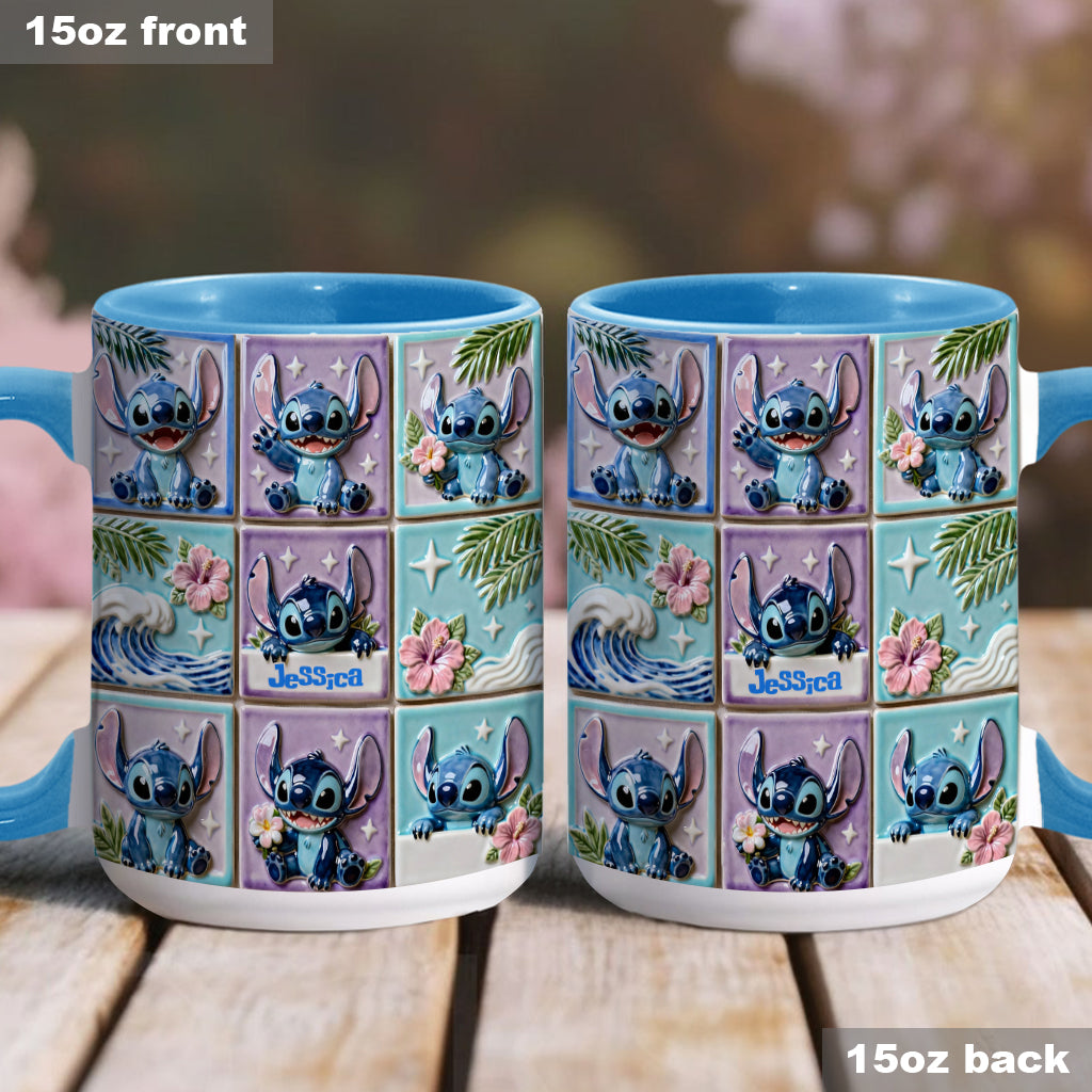 Blue Ohana - Personalized Ohana Accent Mug