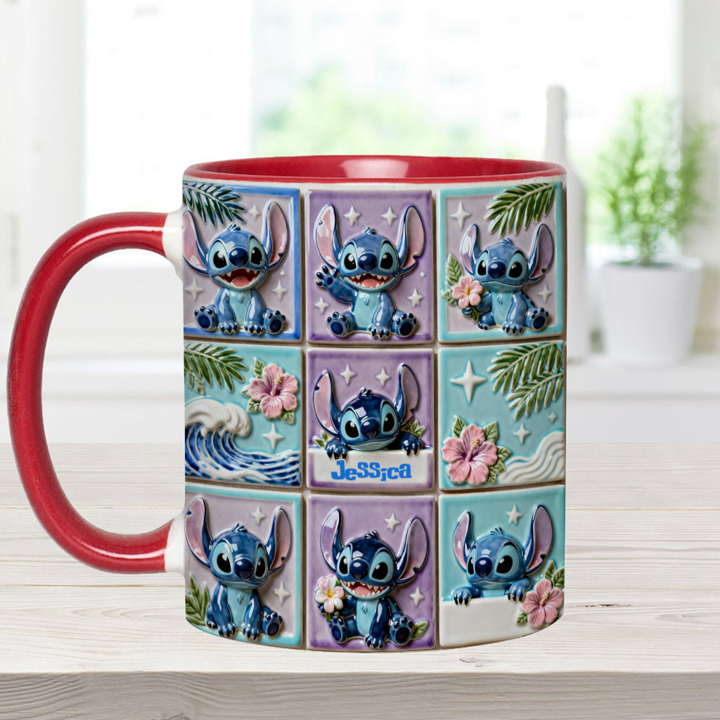Blue Ohana - Personalized Ohana Accent Mug