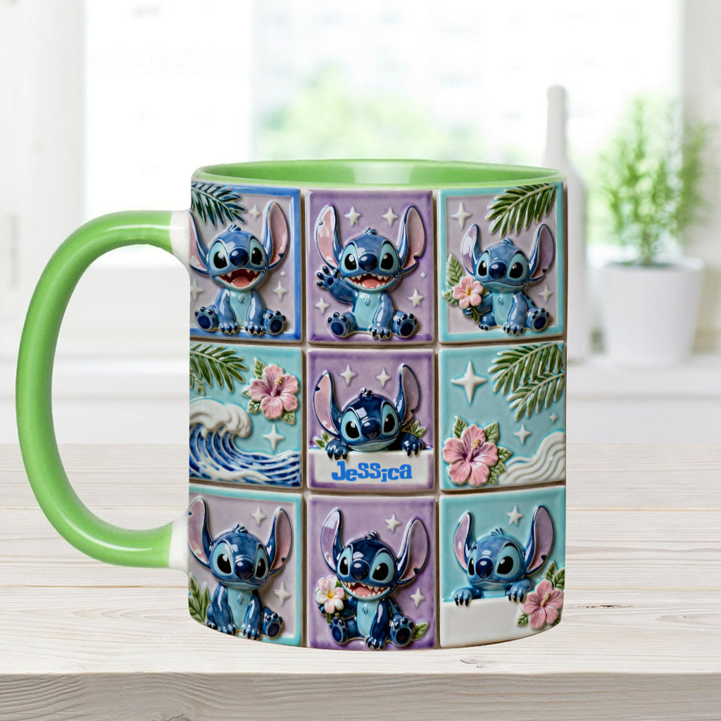 Blue Ohana - Personalized Ohana Accent Mug