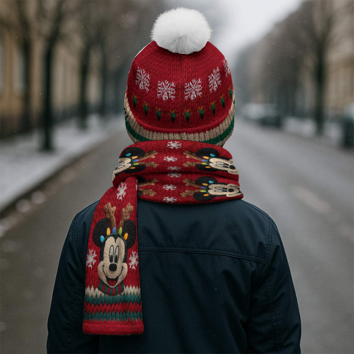 Magical Hat - Personalized Mouse Knitted Beanie Hat and Scarf Set