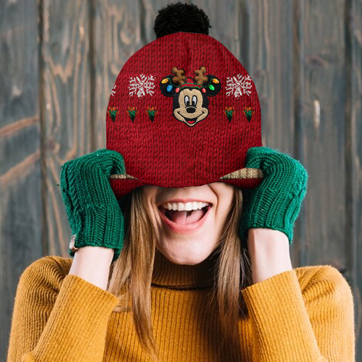 Magical Hat - Personalized Mouse Knitted Beanie Hat and Scarf Set