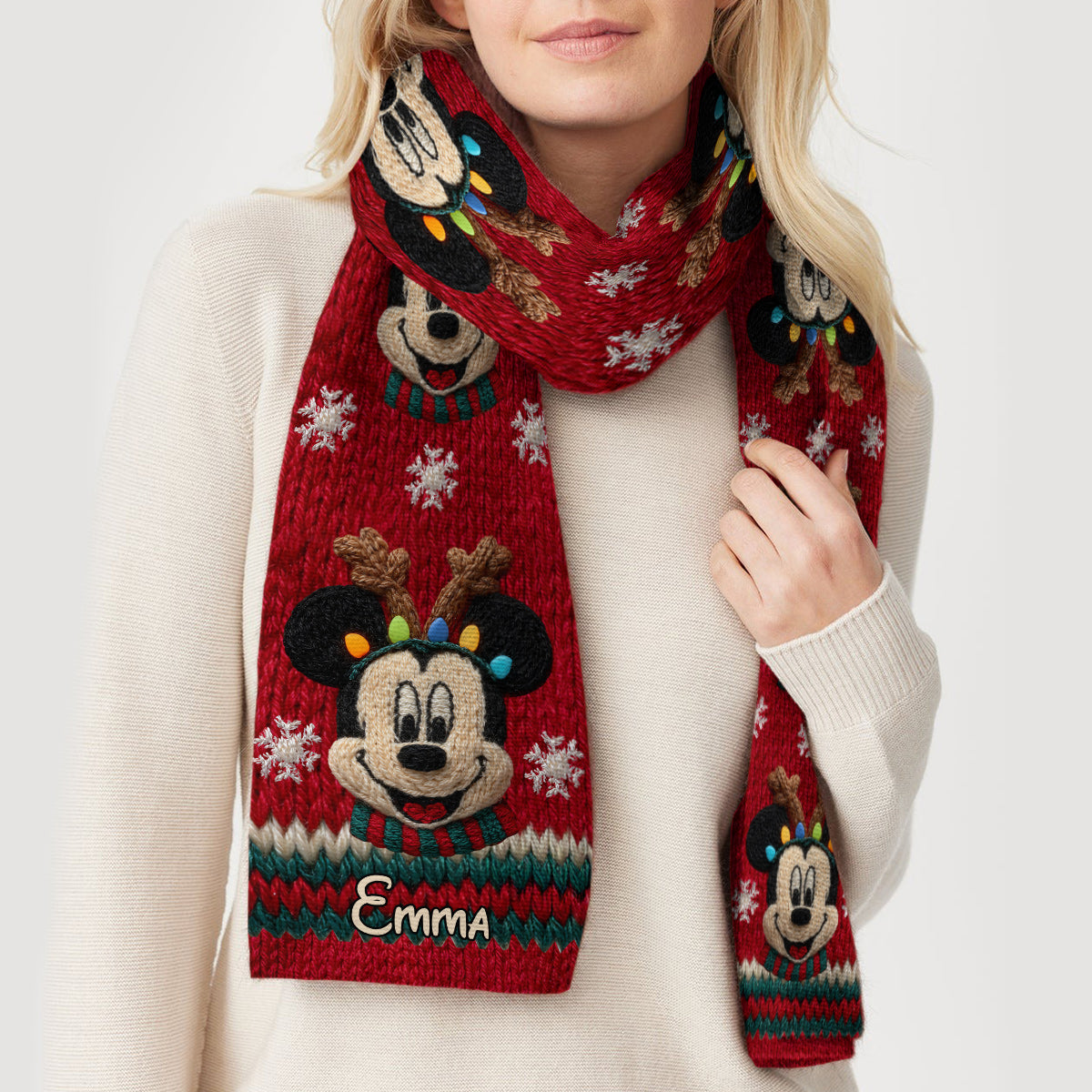 Magical Hat - Personalized Mouse Knitted Beanie Hat and Scarf Set