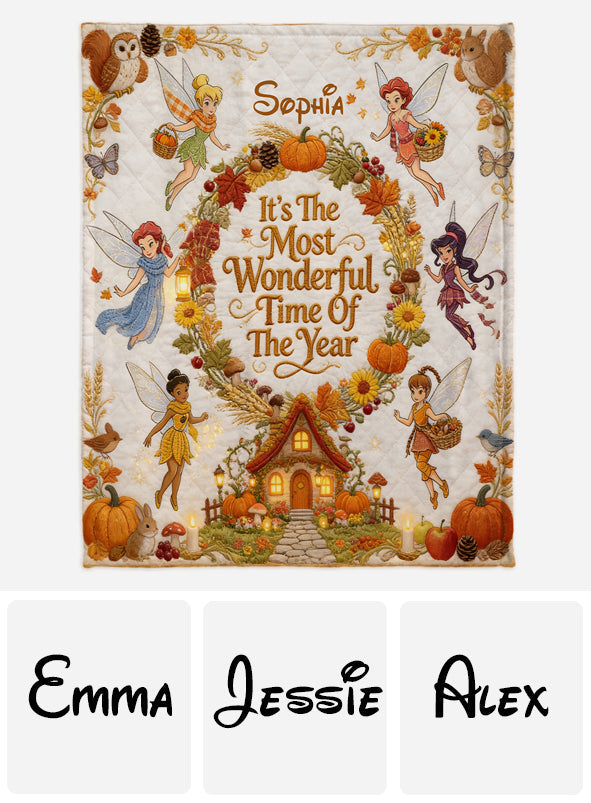 It's The Most Beautiful Time Of The Year - Personalized Flying Fairy Blanket